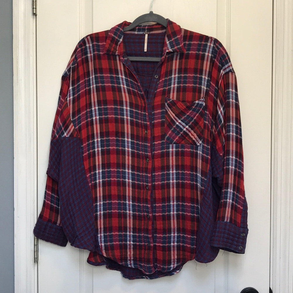Free People Flannel top Size xs